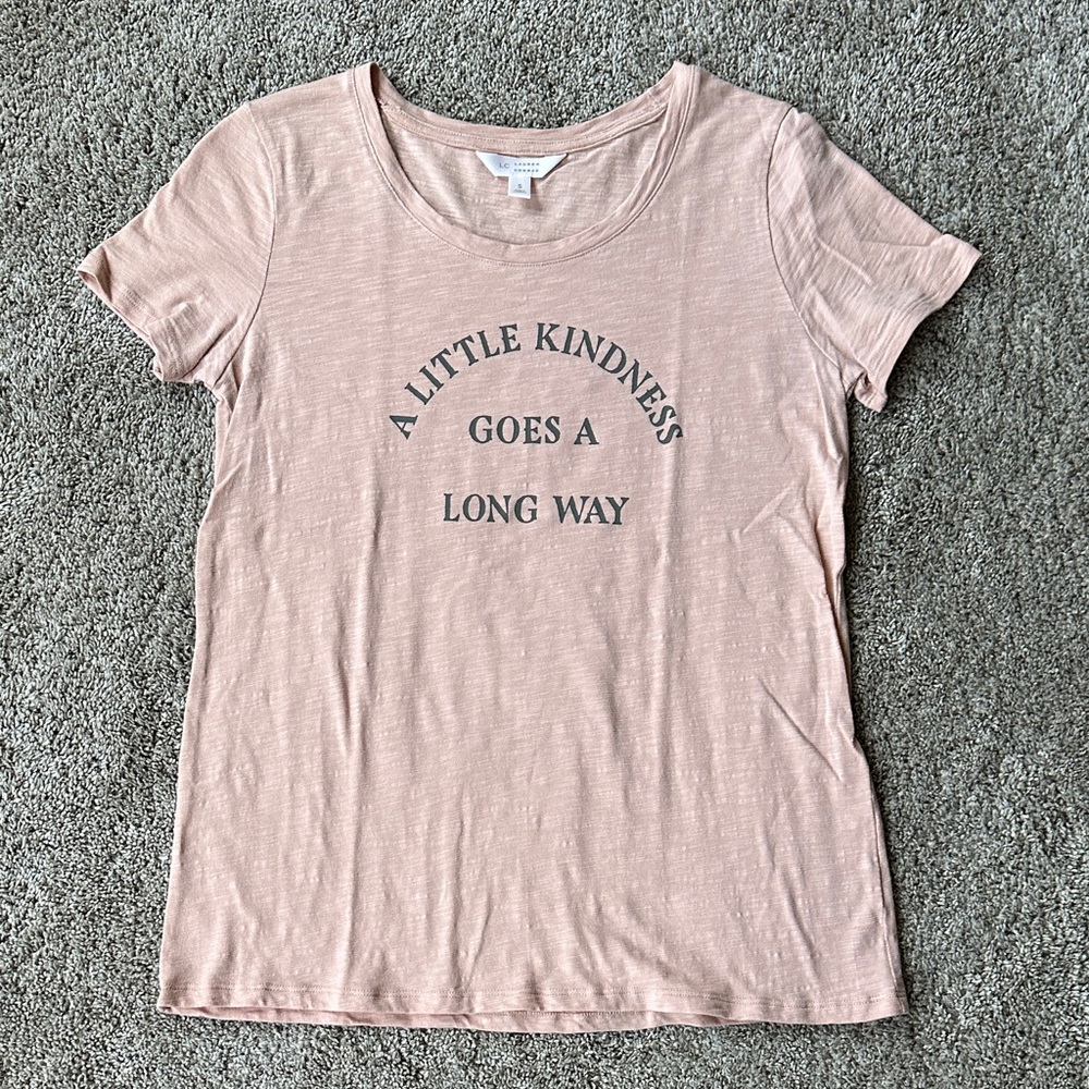 LC Lauren Conrad Women’s Light Pink Tee